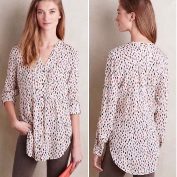 Anthropologie Tops - NWOT ANTHROPOLOGIE Maeve Calia Pintuck Blouse Top